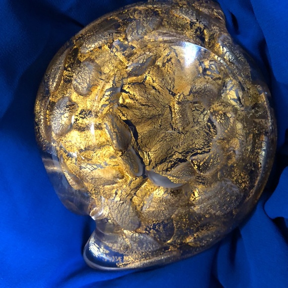 Elegant Vintage Gold Swirl Ashtrays - Picture 5 of 6